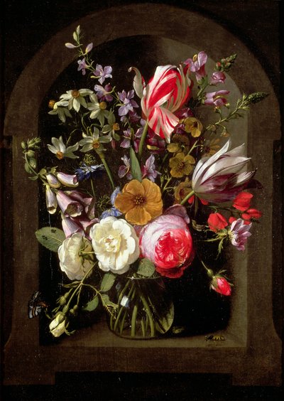 バラ、チューリップ、その他の花 作： Johannes Antonius van der Baren